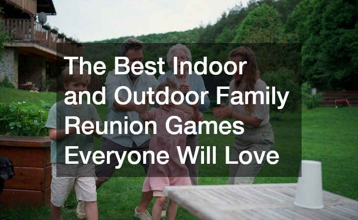 a family playing outside